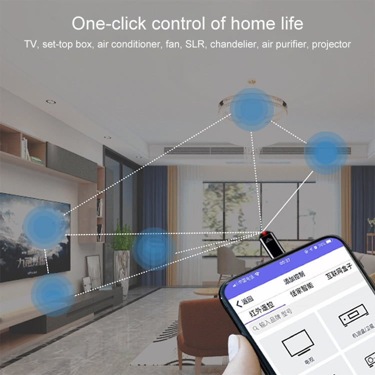 R09 Mobile Phone Intelligent Remote Control Infrared Mobile Phone Remote Control, Interface: 8 Pin (Cyan) - Phone Remote Control by PMC TechLife | Online Shopping South Africa | PMC TechLife