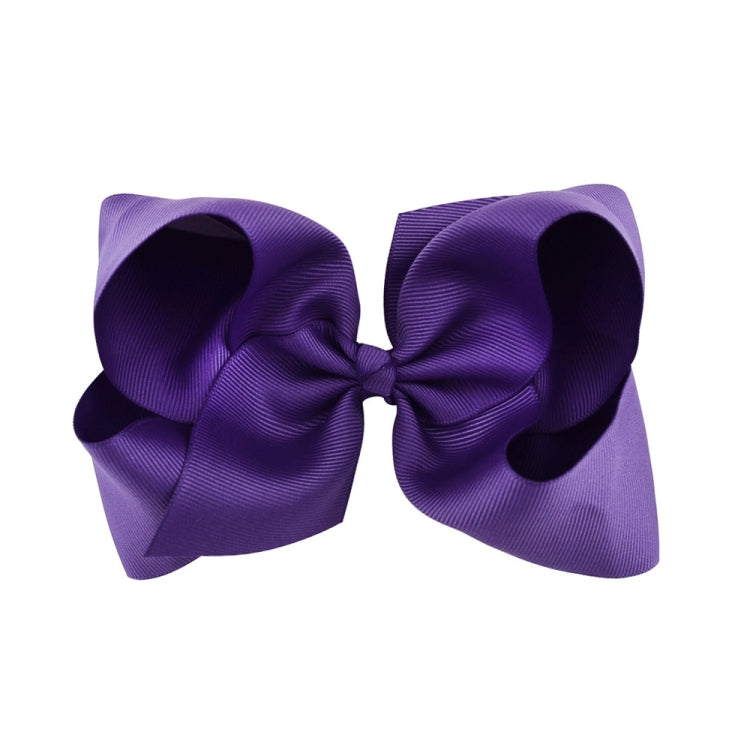 5 PCS 6 Inch Colorful Kids Girls Big Solid Ribbon Hair Bow Clips(26) - Head Bands by PMC Jewellery | Online Shopping South Africa | PMC Jewellery