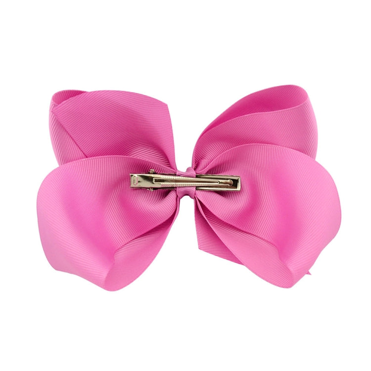 5 PCS 6 Inch Colorful Kids Girls Big Solid Ribbon Hair Bow Clips(32) - Head Bands by PMC Jewellery | Online Shopping South Africa | PMC Jewellery