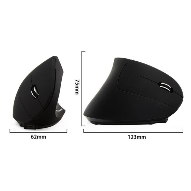 JS-5D 6 Keys 2.4G Ergonomic Vertical Mouse Cross-Border Wireless Charging Mouse(Wireless Charging Type) - Wireless Mice by PMC TechLife | Online Shopping South Africa | PMC TechLife