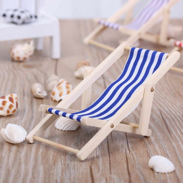 2 PCS 1:12 Beach Lounge Chair Simulation Model Outdoor Beach Scene Shooting Props Can Be Folded(Purple) - Other Props by PMC Jewellery | Online Shopping South Africa | PMC Jewellery