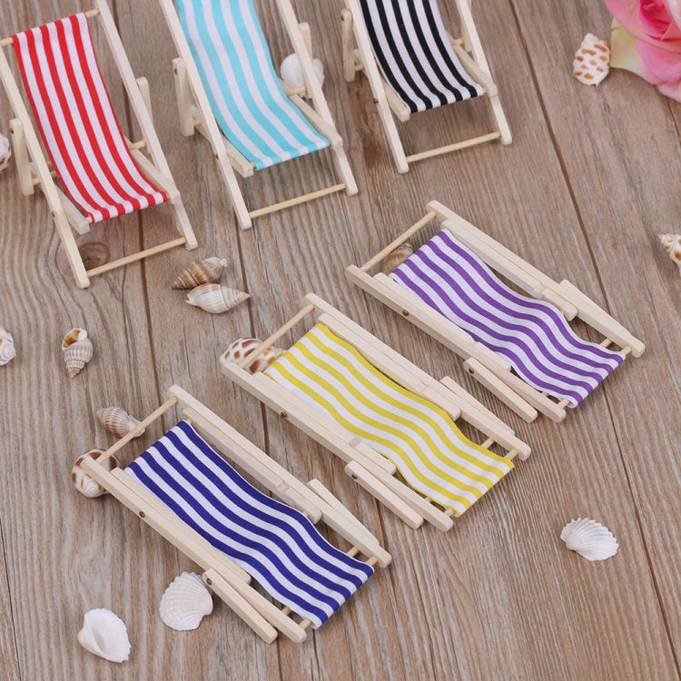 2 PCS 1:12 Beach Lounge Chair Simulation Model Outdoor Beach Scene Shooting Props Can Be Folded(Sky Blue) - Other Props by PMC Jewellery | Online Shopping South Africa | PMC Jewellery