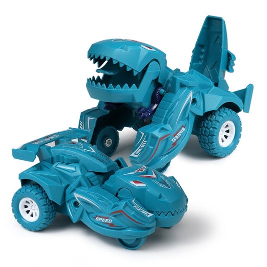 2 PCS Dinosaur Deformation Car Children Inertial Sliding Car Model Toy(Cyan) - Model Toys by PMC Jewellery | Online Shopping South Africa | PMC Jewellery