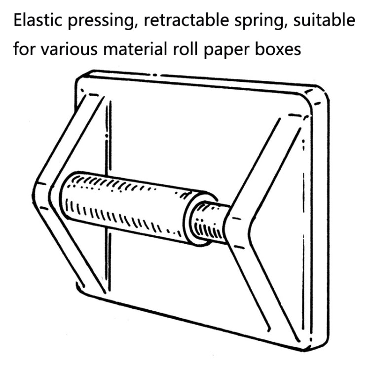 Tissue Box Plastic Retractable Shaft Core Spring Retractable Roll Paper Shaft, Style: Nickel Wire Drawing - Toilet Accessories by PMC TechLife | Online Shopping South Africa | PMC TechLife