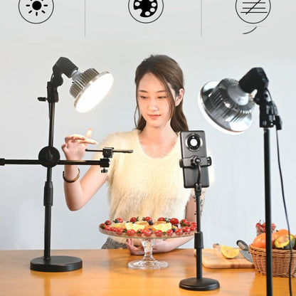 Mobile Phone Live Support Shooting Gourmet Beautification Fill Light Indoor Jewelry Photography Light, Style: 355W Mushroom Lamp + Stand + Overhead Stand - Selfie Light by PMC Jewellery | Online Shopping South Africa | PMC Jewellery