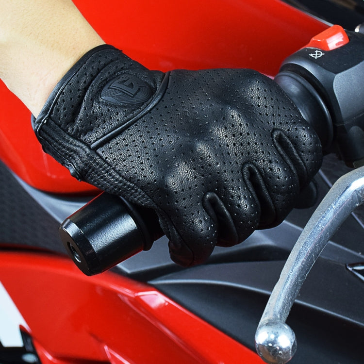 GHOST RACING GR-ST06 Breathable Touch Screen Motorcycle Riding Leather Gloves Anti-Fall Locomotive Gloves, Size: XXL(Black) - Locomotive Gloves by GHOST RACING | Online Shopping South Africa | PMC Jewellery