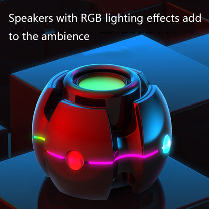 RGB Light Effect Gyro Shape Wireless Bluetooth Audio(White) - Mini Speaker by PMC Jewellery | Online Shopping South Africa | PMC Jewellery