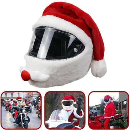 Motorcycle Helmet Christmas Hat Outdoor Crazy Funny Santa Helmet Cover - Wearable Decoration by PMC Jewellery | Online Shopping South Africa | PMC Jewellery