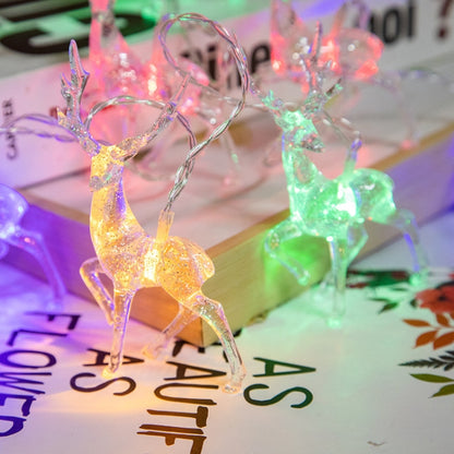 Christmas Elk String Lights Holiday Decoration, Spec: 6m 40 LEDs Battery Box(Colorful Light) - Decoration Lamps by PMC Jewellery | Online Shopping South Africa | PMC Jewellery