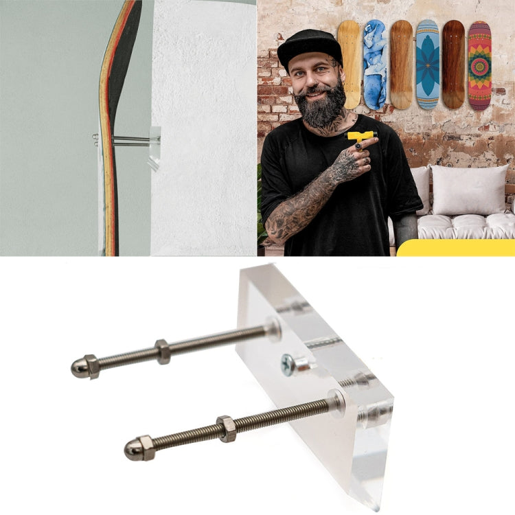 Four-Wheel Skateboard Wall Mount Bracket(Transparent) - Accessories & Parts by PMC Jewellery | Online Shopping South Africa | PMC Jewellery