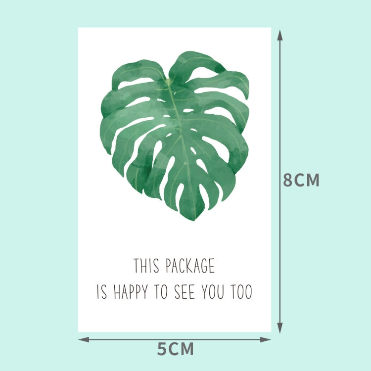 4 Packs 50 Sheets/Pack  Green Leaf Rectangular Stickers Gift Box Sealing Stickers(A3) - Sticker & Tags by PMC Jewellery | Online Shopping South Africa | PMC Jewellery