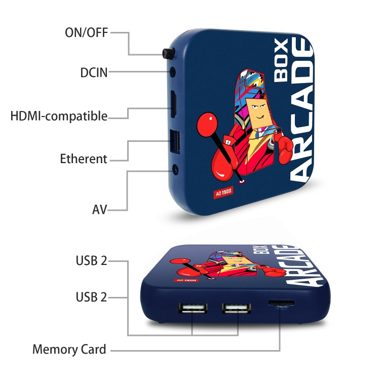 Arcade Box 64G Wireless Video Game Machine Box 4K HD Display For PS1/PSP/N64/DC, UK Plug - Pocket Console by PMC Jewellery | Online Shopping South Africa | PMC Jewellery