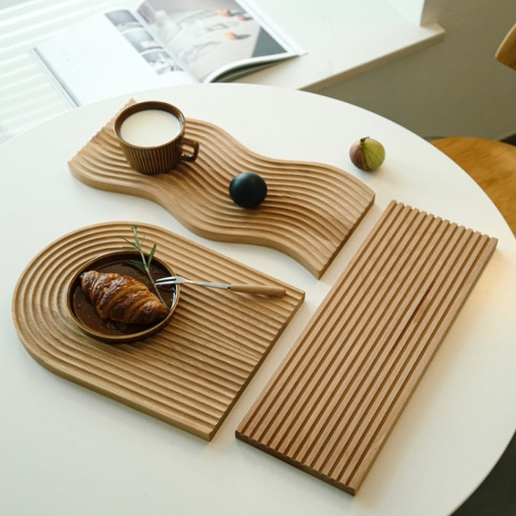 Large Wavy Wooden Tray Photography Shooting Props - Wooden Props by PMC TechLife | Online Shopping South Africa | PMC TechLife
