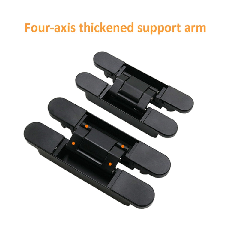 Three-Dimensional Adjustable Cross Hinge Folding Door Concealed Hinge, Specification: No. 2 Sand Silver 60kg - Furniture Accessories by PMC TechLife | Online Shopping South Africa | PMC TechLife