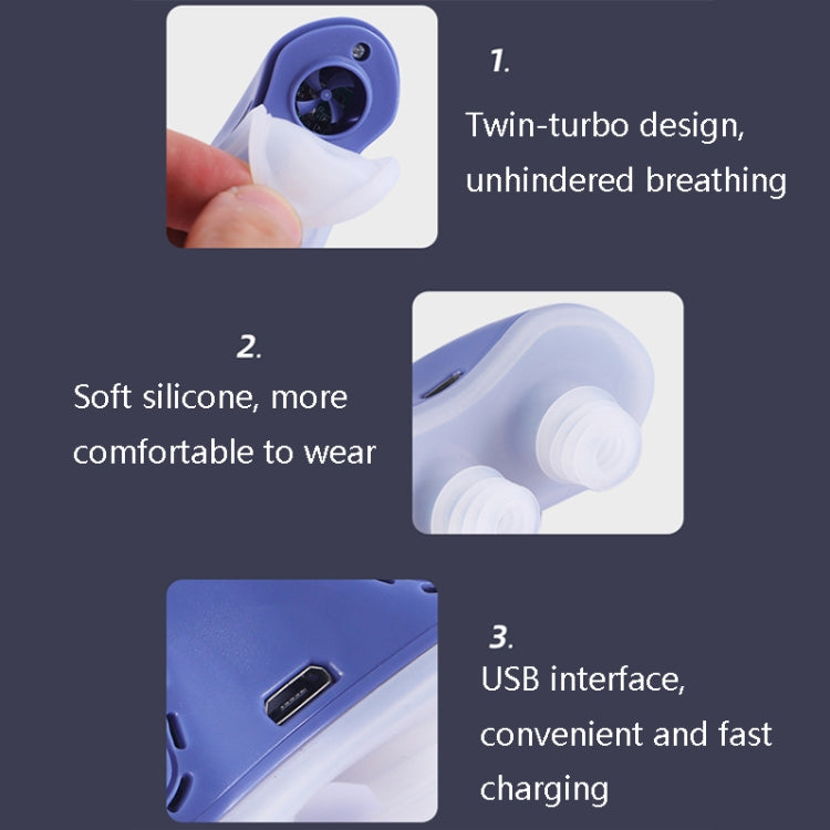 QC-002 Portable Chargeable Electric Anti-Snoring Device(Icon White) - Anti Snoring Tools by PMC Jewellery | Online Shopping South Africa | PMC Jewellery