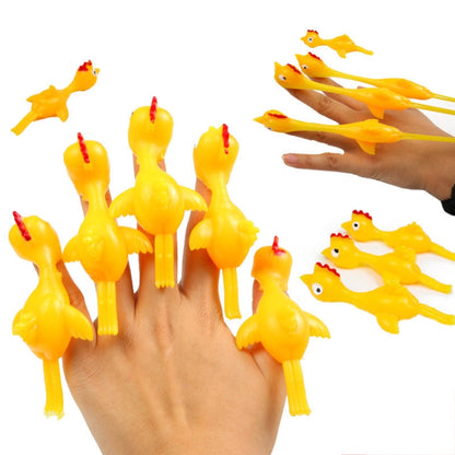 10 PCS Stretching Finger Ejection Turkey Sticky Tricky Toy(Yellow) -  by PMC Jewellery | Online Shopping South Africa | PMC Jewellery