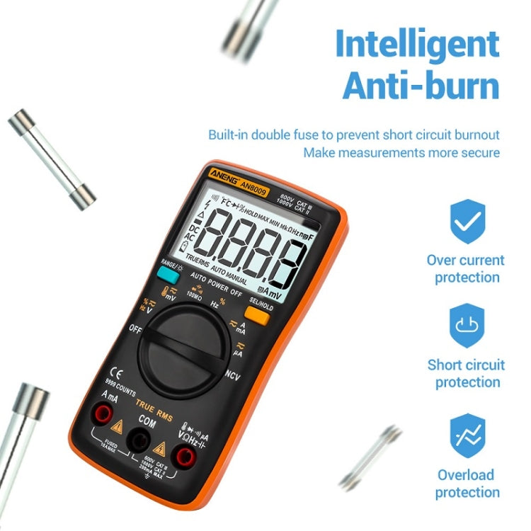 ANENG AN8009 NVC Digital Display Multimeter, Specification: Standard(Black) - free shipping - PMC TechLife - Order now!