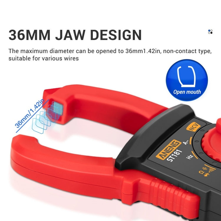 ANENG Intelligent Digital Backlit Clamp-On High-Precision Multimeter, Specification: ST181 - Digital Multimeter by ANENG | Online Shopping South Africa | PMC TechLife | Buy Now Pay Later Mobicred