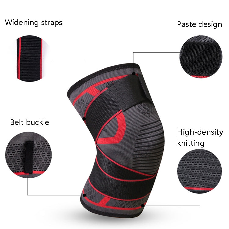 Pressurized Tape Knit Sports Knee Pad, Specification: L (Black) - Sports Safety by PMC Jewellery | Online Shopping South Africa | PMC Jewellery