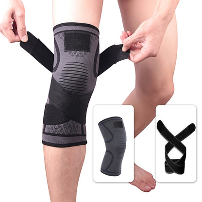 Pressurized Tape Knit Sports Knee Pad, Specification: XXL (Black) - Sports Safety by PMC Jewellery | Online Shopping South Africa | PMC Jewellery