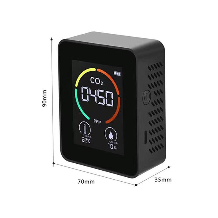 XY-T01 Temperature Humidity Display CO2 Meter Carbon Dioxide Air Quality Detector(Semiconductor White) - Gas Monitor by PMC TechLife | Online Shopping South Africa | PMC TechLife | Buy Now Pay Later Mobicred