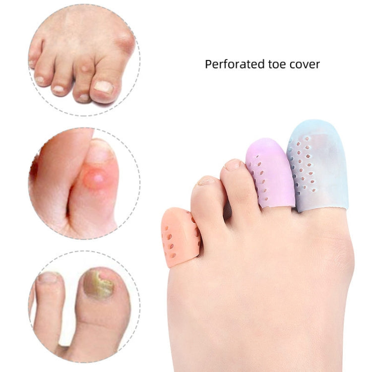 10 Pairs With Hole Toe Set High Heels Anti-Wear Anti-Pain Toe Protective Cover, Size: XS(Bright Skin) - Corrector by PMC Jewellery | Online Shopping South Africa | PMC Jewellery