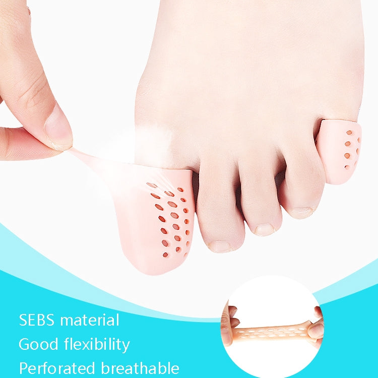 10 Pairs With Hole Toe Set High Heels Anti-Wear Anti-Pain Toe Protective Cover, Size: M(White) - Corrector by PMC Jewellery | Online Shopping South Africa | PMC Jewellery