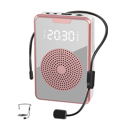 ZXL-H3 Portable Teaching Microphone Amplifier with Time Display, Spec: Wired Version (Rose Gold) - Loudspeaker by PMC Jewellery | Online Shopping South Africa | PMC Jewellery