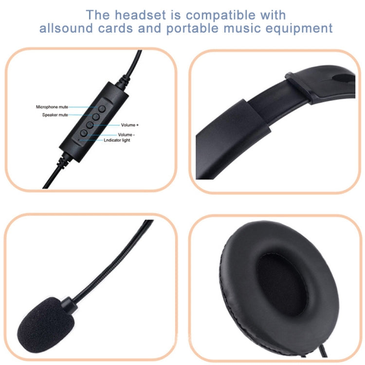 Head-Mounted Wired Headset With Microphone, Style: GAE-440 A - Multimedia Headset by PMC TechLife | Online Shopping South Africa | PMC TechLife
