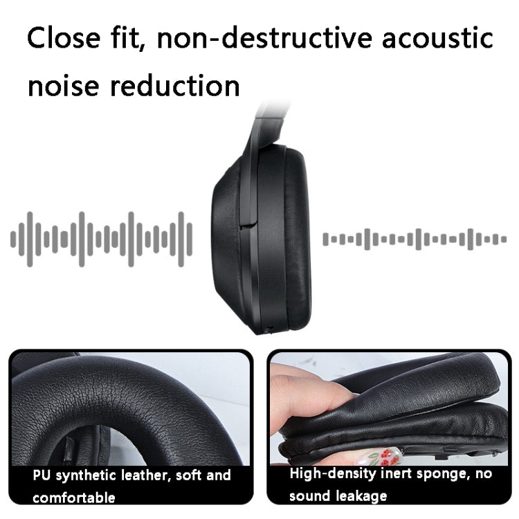 2 PCS Leather Headset Earmuffs for Sony 1000XM4 Black with Snap - Earmuff & Pad by PMC TechLife | Online Shopping South Africa | PMC TechLife