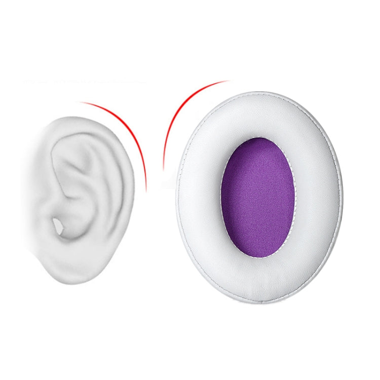 1 Pair Headset Earmuffs For Kingston HyperX Cloud II / Silver / Alpha / Flight / Stinger, Colour: White+Purple Lambskin - Earmuff & Pad by PMC TechLife | Online Shopping South Africa | PMC TechLife