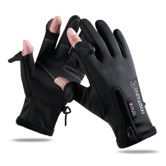 Outdoor Sports Riding Warm Gloves Touch Screen Fingerless Fishing Gloves, Size: L(Black) - Cycling Gloves by PMC Jewellery | Online Shopping South Africa | PMC Jewellery