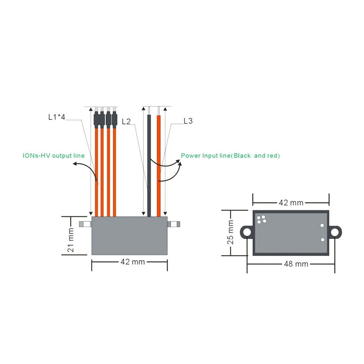 DC 12V Anion Air Purifier Negative Ion Generator Module(Black) - Air Purifiers & Accessories by PMC Jewellery | Online Shopping South Africa | PMC Jewellery