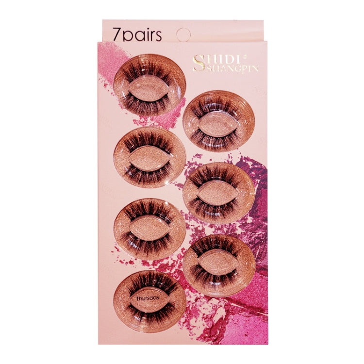 ShidiShangpin 3D Mink False Eyelashes Natural Three-Dimensional 7 Pairs Of Eyelashes Set(Thursday) - Eyes by PMC Jewellery | Online Shopping South Africa | PMC Jewellery