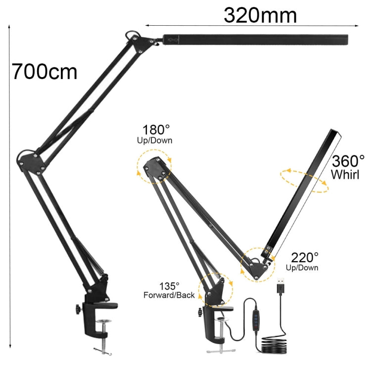 Telescopic Folding USB LED Eye Protection Desk Lamp -  by PMC Jewellery | Online Shopping South Africa | PMC Jewellery