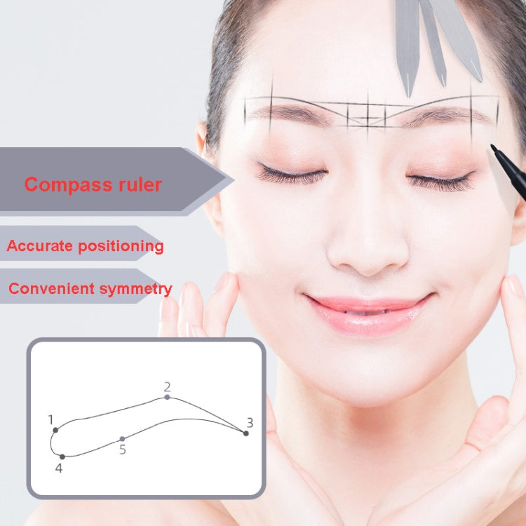 Three-point Positioning Tattoo Measuring Eyebrow Ruler(Gold) - Eyes by PMC Jewellery | Online Shopping South Africa | PMC Jewellery