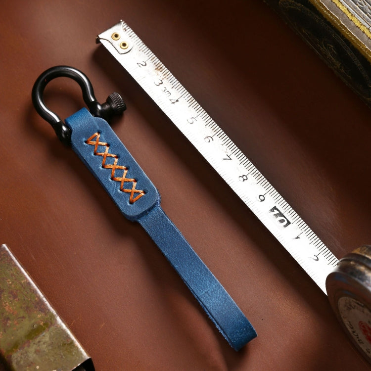 A001 Car Keychain Leather Long Key Rope(Crazy Horse Black) - Key Rings by PMC TechLife | Online Shopping South Africa | PMC TechLife