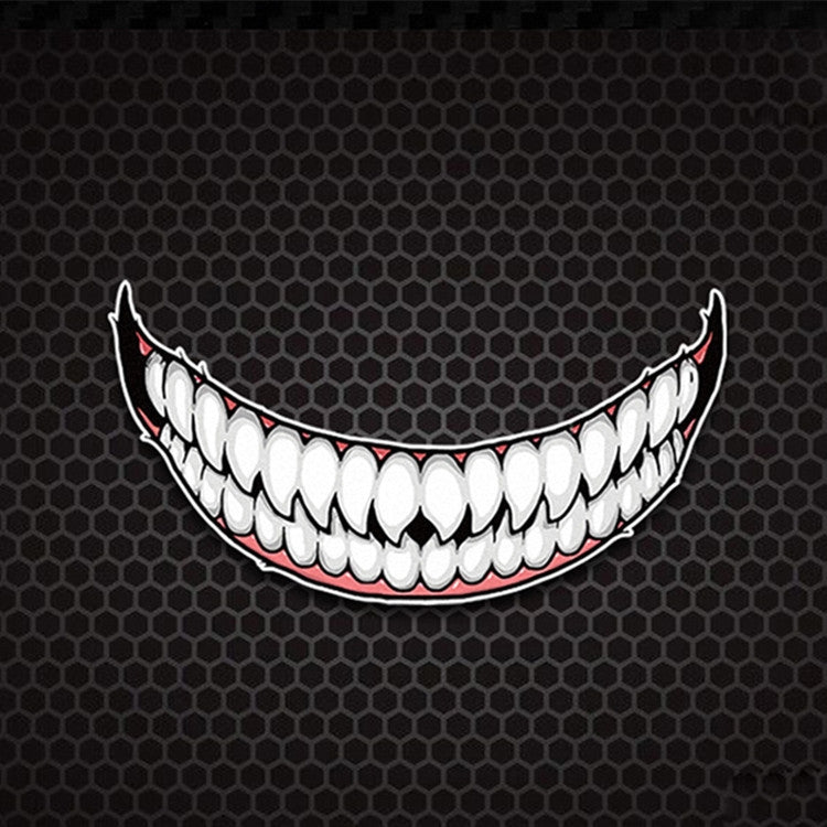 J06 Motorcycle Helmet Sticker Small Teeth - Decorative Sticker by PMC TechLife | Online Shopping South Africa | PMC TechLife