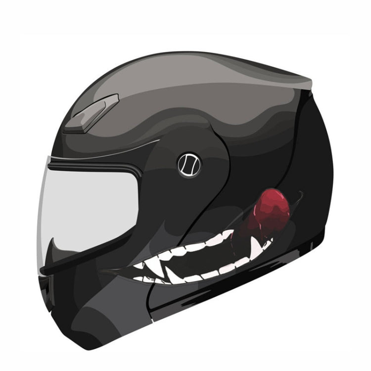 J06 Motorcycle Helmet Sticker Small Teeth - Decorative Sticker by PMC TechLife | Online Shopping South Africa | PMC TechLife