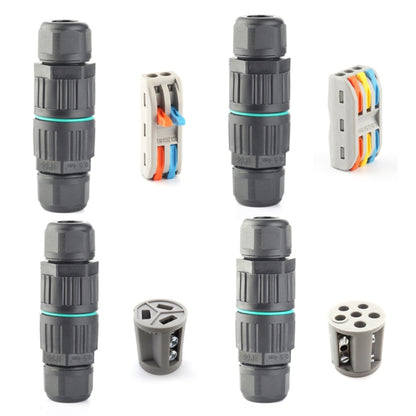 5 PCS CDF-200/3 Waterproof Wire Connector With 2 Pin Quick Connector - Connectors & Terminals by PMC Jewellery | Online Shopping South Africa | PMC Jewellery