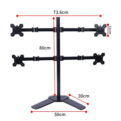 Desktop Lifting Monitor Stand Bracket Four Screen  Desk Base - TV Brackets & Mounts by PMC Jewellery | Online Shopping South Africa | PMC Jewellery