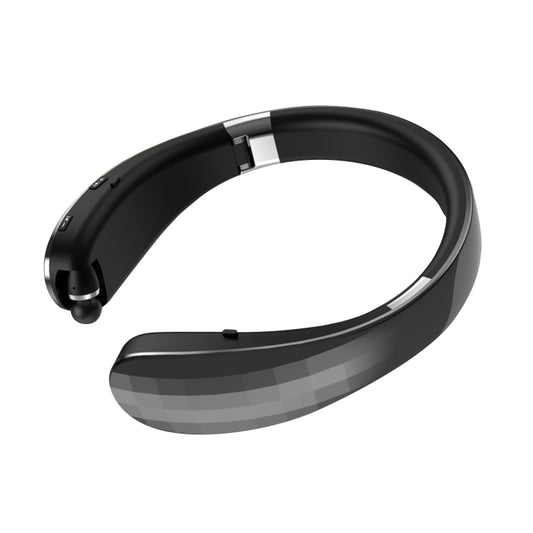 Telescopic Neck-Mounted Folding Bluetooth Earphone(Black) - Neck-mounted Earphone by PMC Jewellery | Online Shopping South Africa | PMC Jewellery
