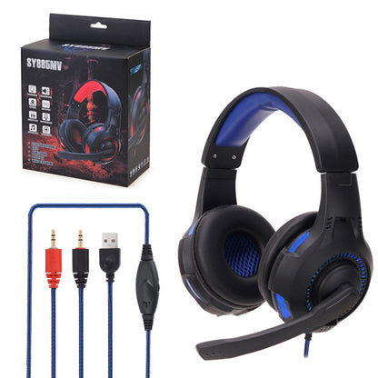 Soyto SY885MV Luminous Gaming Computer Headset For PC (Black Red) - Multimedia Headset by Soyto | Online Shopping South Africa | PMC Jewellery