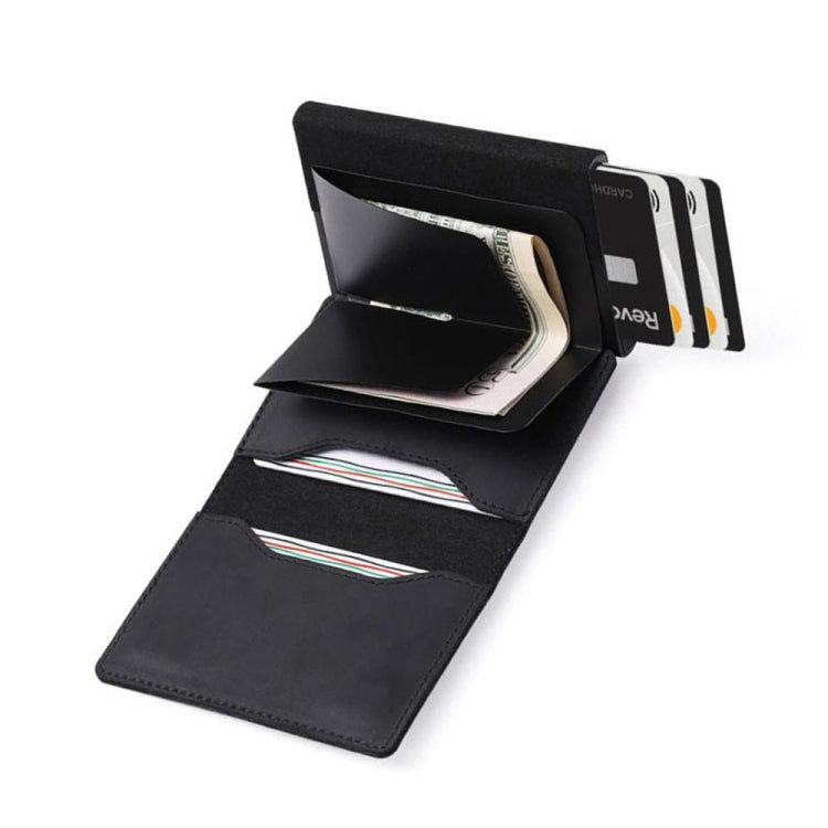 Anti-Theft Positioning Wallet Men Card Holder Mini Wallets For Airtag(Cowhide Brown) - Wallet Series by PMC TechLife | Online Shopping South Africa | PMC TechLife