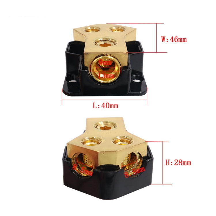 DB31 Car Audio Amplifier Modified Insurance 1 Point 2 Splitter, Specification: Zinc Alloy - Car Amplifiers by PMC TechLife | Online Shopping South Africa | PMC TechLife