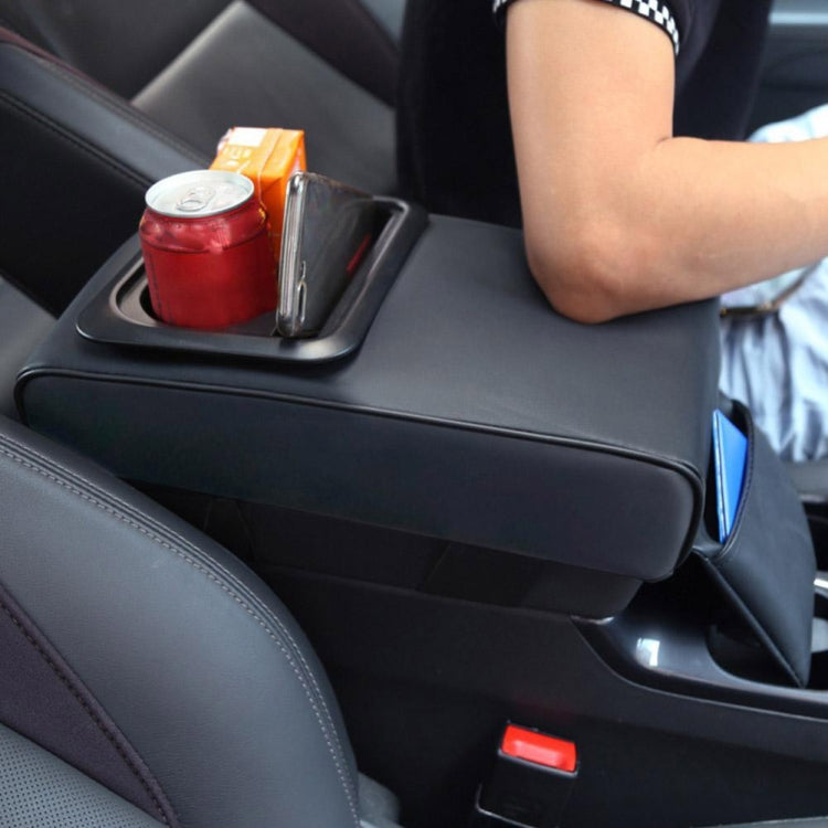 Car Armrest Box Increased Support With Rear Seat Water Cup Holder(Brown) - Seat Accessories by PMC TechLife | Online Shopping South Africa | PMC TechLife | Buy Now Pay Later Mobicred