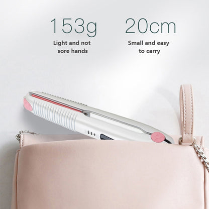 2 In 1 Electric Splint Hair Curling Wireless Hair Straightener(Pearl White) - Hair Curler by PMC Jewellery | Online Shopping South Africa | PMC Jewellery