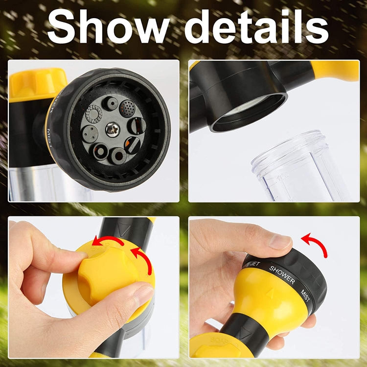 8 in 1 Car Wash Foam Pot Water Sprinkler(Green) - Car washing supplies by PMC TechLife | Online Shopping South Africa | PMC TechLife