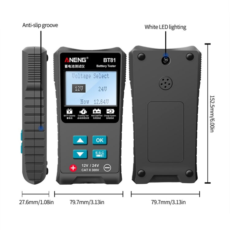 ANENG BT81 12V/24V Battery Internal Resistance Capacity Detector - Battery & Resistance Tester by ANENG | Online Shopping South Africa | PMC Jewellery | Buy Now Pay Later Mobicred