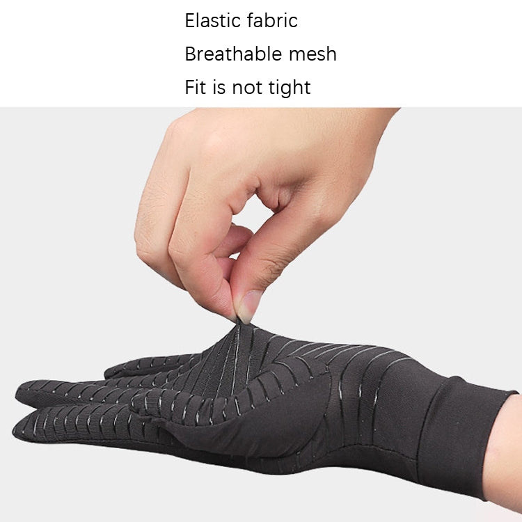 Copper Fiber Pressure Sports Fitness Anti-Slip Gloves, Size: L - Safety Gloves by PMC Jewellery | Online Shopping South Africa | PMC Jewellery